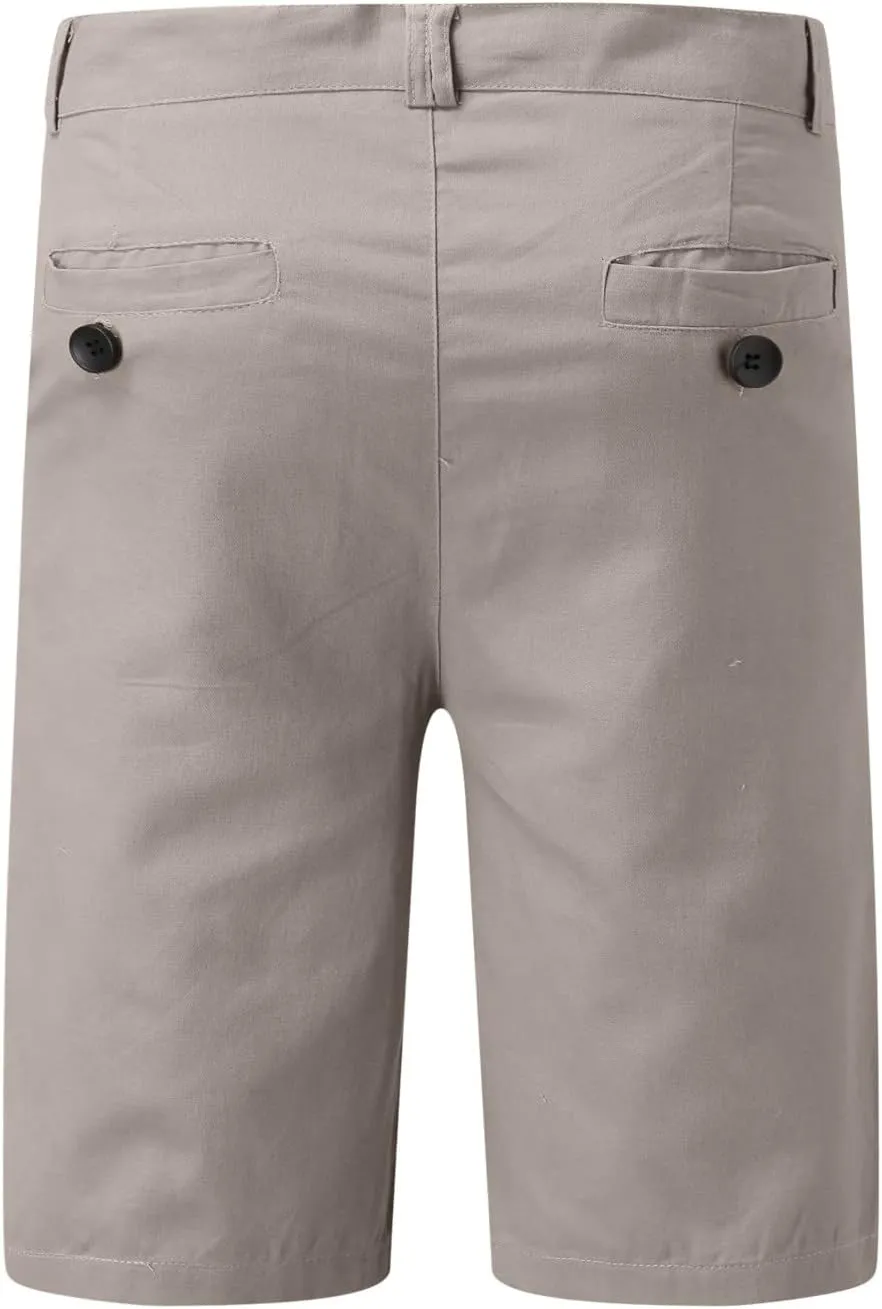 GOKKILRW Mens Slim Fit Casual Chino Shorts Comfort Stretch Cotton Work Shorts Summer Beach Stretch Twill Chino Golf Shorts