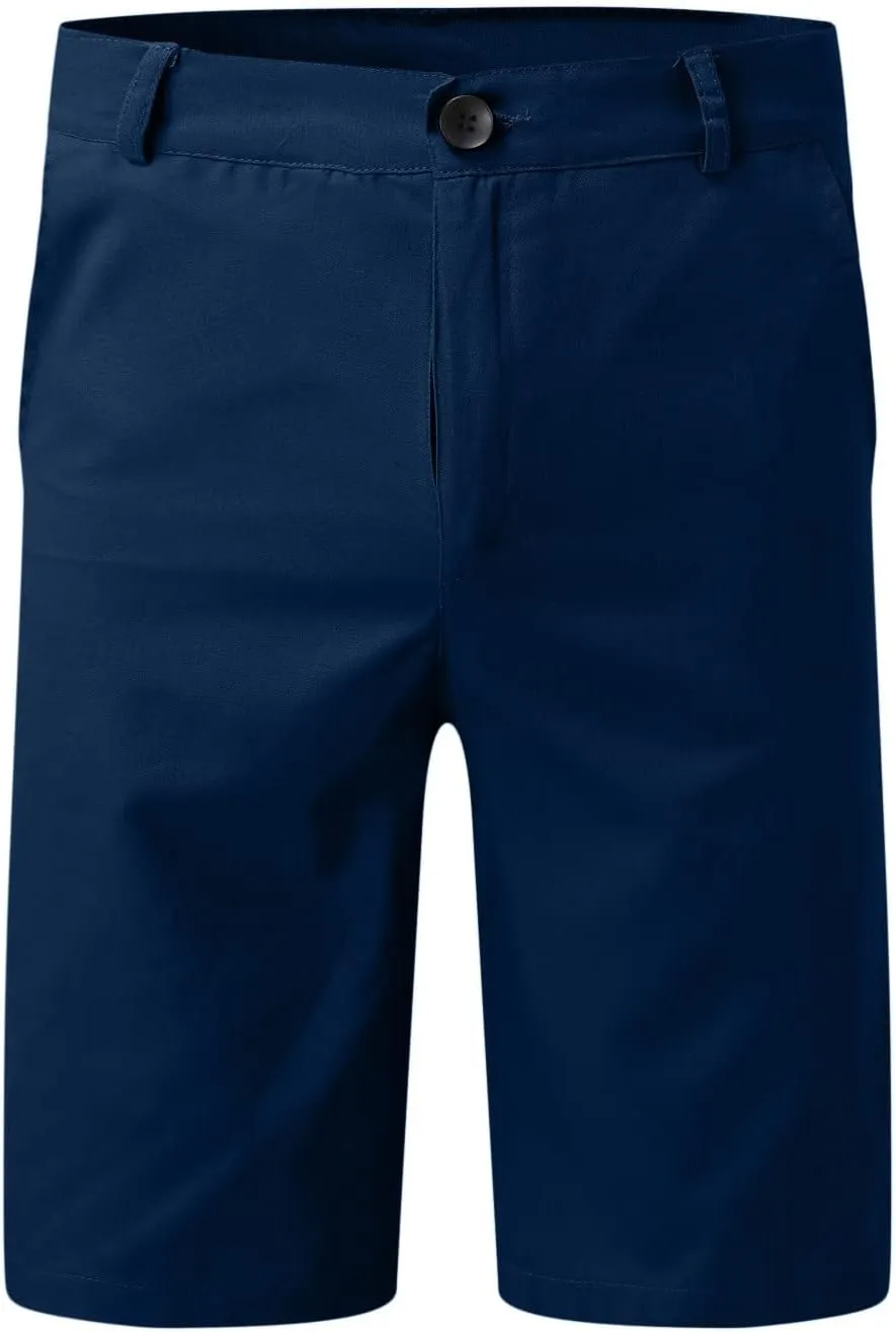 GOKKILRW Mens Slim Fit Casual Chino Shorts Comfort Stretch Cotton Work Shorts Summer Beach Stretch Twill Chino Golf Shorts