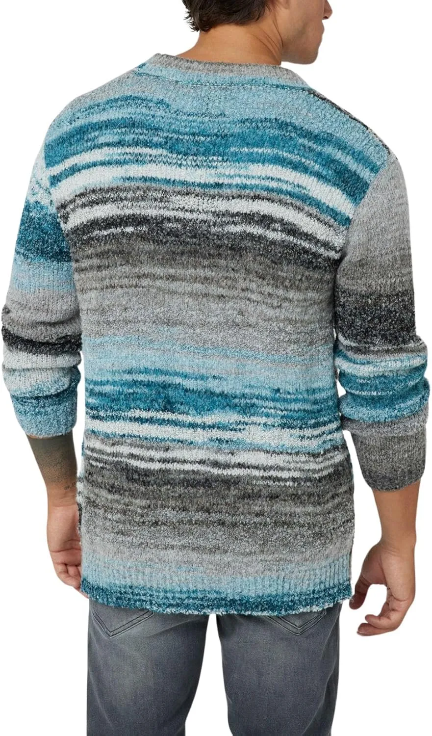 GUESS Men's Edoardo Space Dye Cardi Sweater