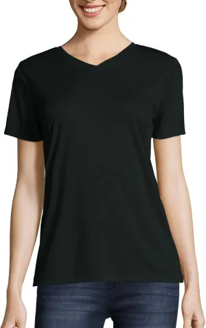 Hanes Women's Cool Dri Performance V-Neck T-Shirt, Moisture-Wicking Short Sleeve Tee, 40  UPF Protection, 1 Or 5 Pack