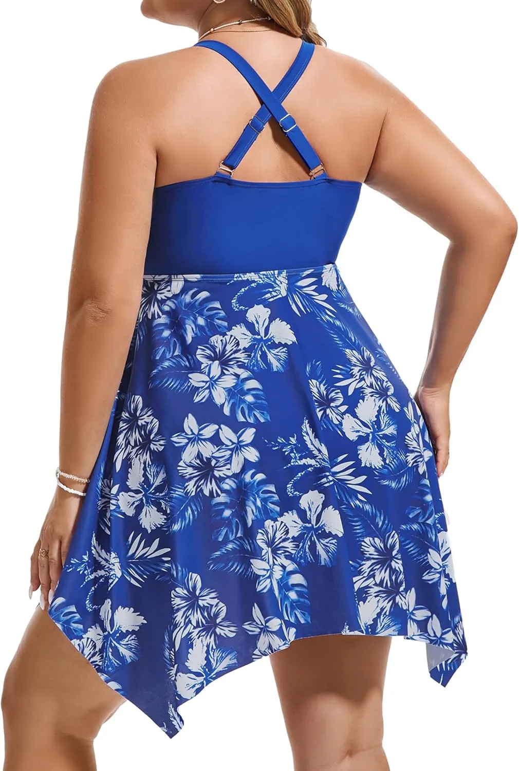 Hanna Nikole Two Piece Tankini Swimsuits for Women Plus Size Swimdress with Boyshorts