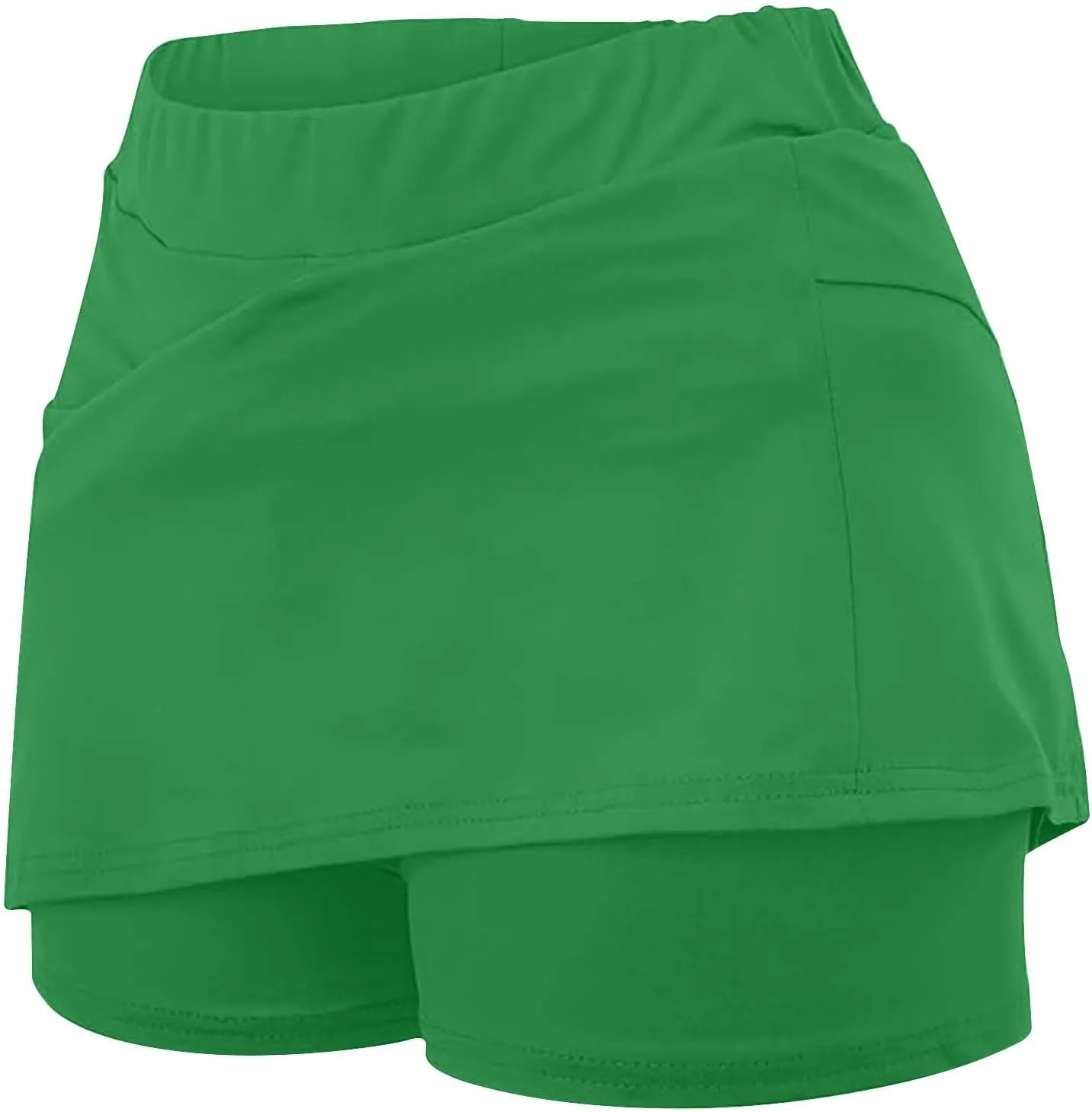 High Waisted Tennis Skirt for Women with Inner Shorts Plus Size Athletic Skorts Solid Casual Workout Built-in Shorts