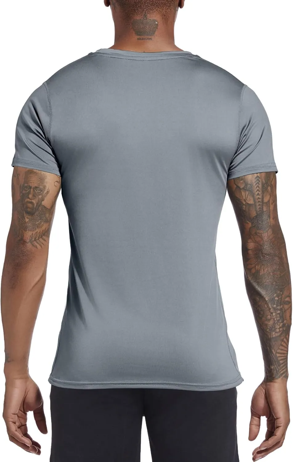 Holure Men's Compression/Loose Fit Tee Short Sleeve Sports Baselayer T-Shirts Cool Dry Tops (Pack of 1 or 3)