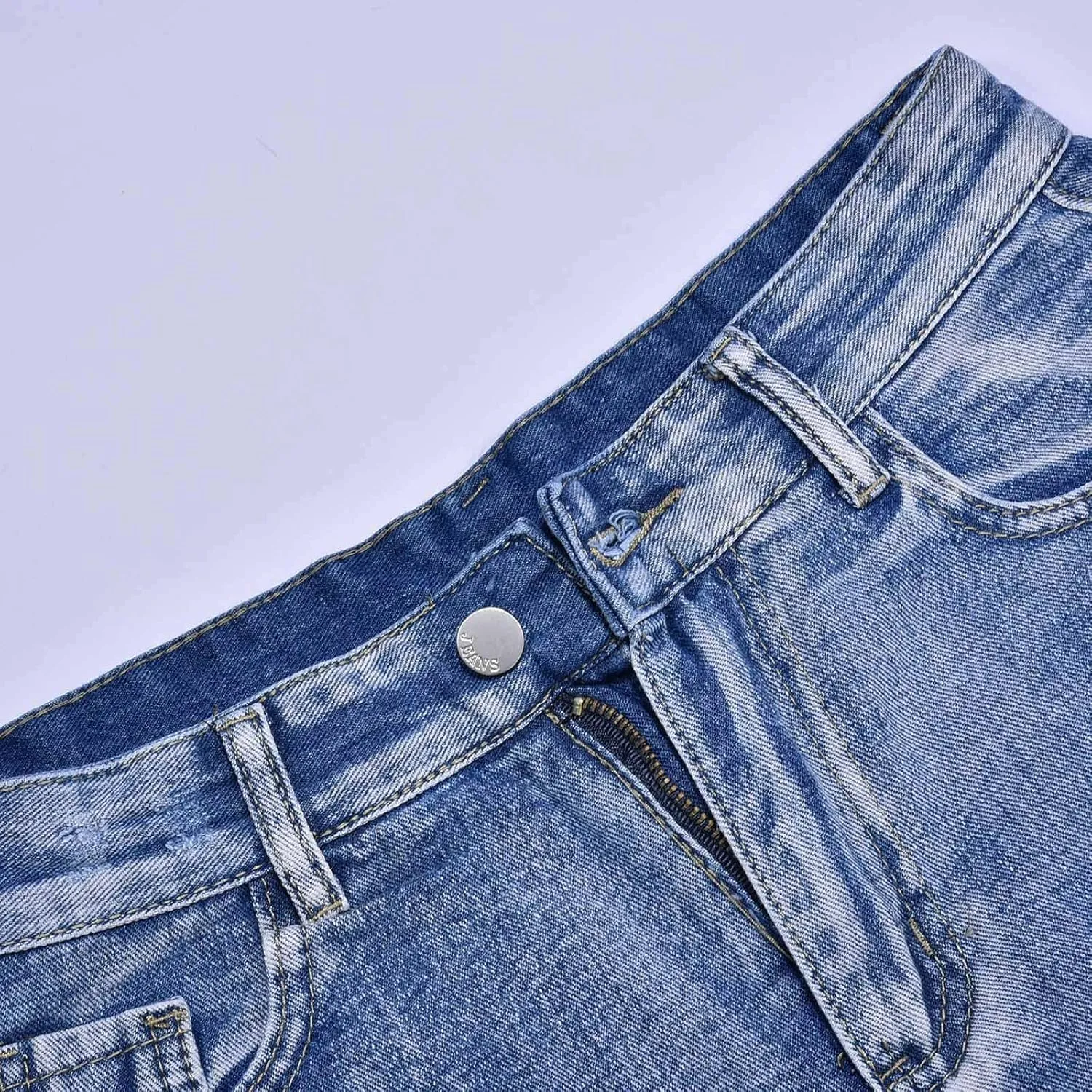 Jean Shorts Womens High Waisted Lightweight Trendy Ripped Distressed Denim Short Pants Elastic Waist Comfy Shorts