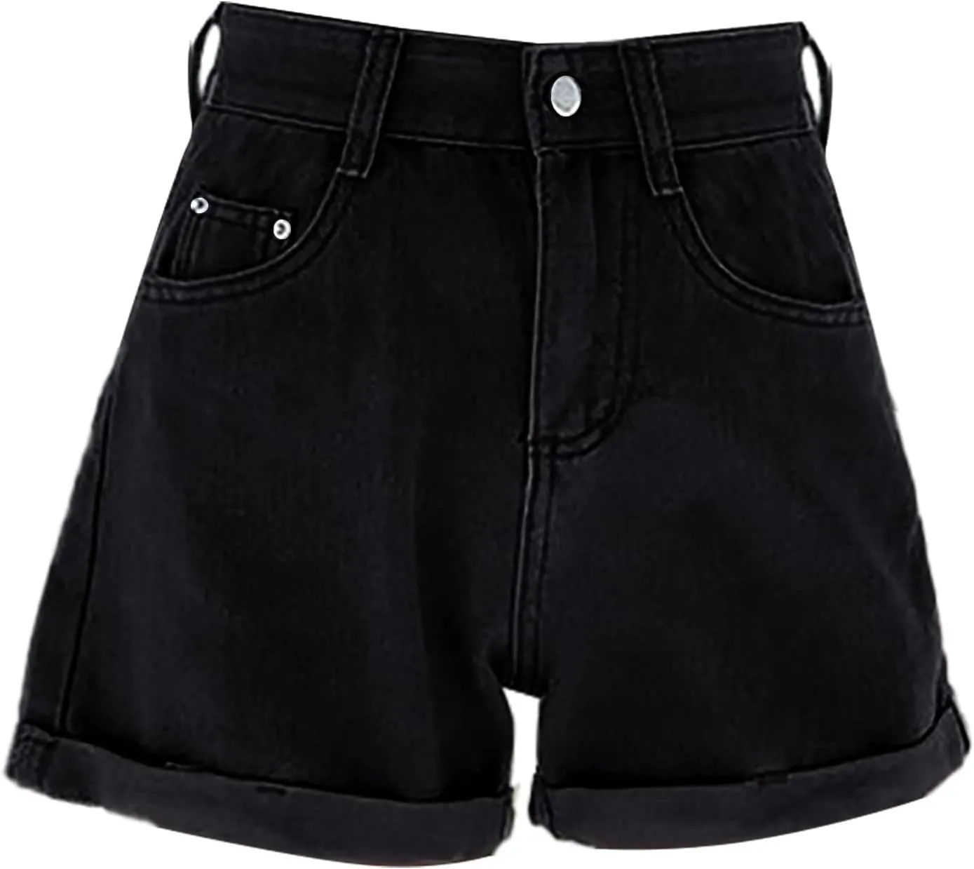 Jean Shorts Womens Low Rise Lightweight Trendy Ripped Distressed Denim Short Pants Elastic Waist Comfy Shorts