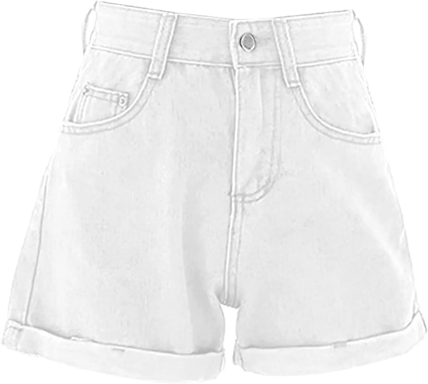 Jean Shorts Womens Low Rise Lightweight Trendy Ripped Distressed Denim Short Pants Elastic Waist Comfy Shorts