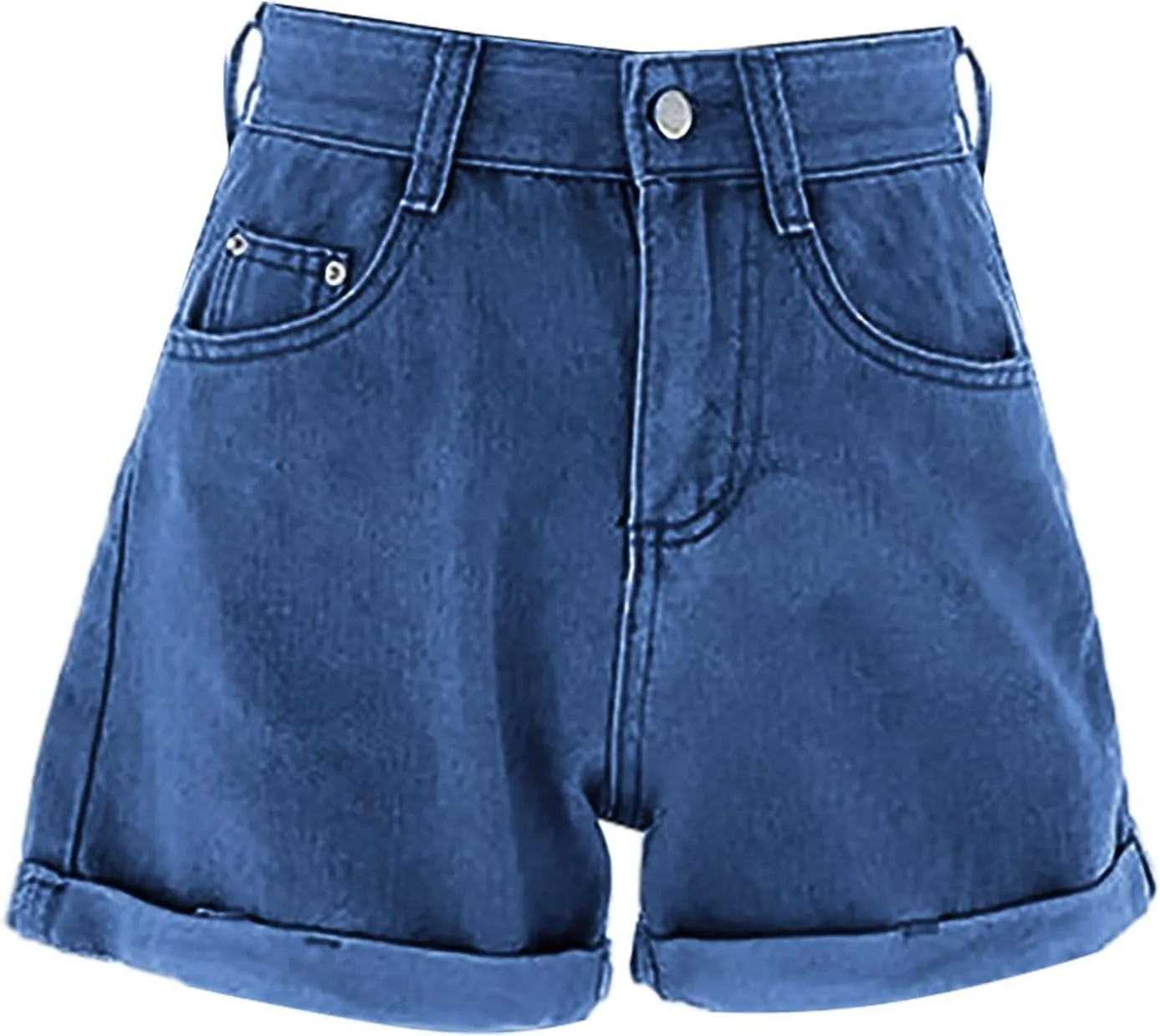 Jean Shorts Womens Low Rise Lightweight Trendy Ripped Distressed Denim Short Pants Elastic Waist Comfy Shorts