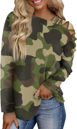 JJHAEVDY Oversized Sweatshirt for Women Printing Off Shoulder Long Shirts Long Sleeve Flat Neck Outfits Comfy Sweatshirts