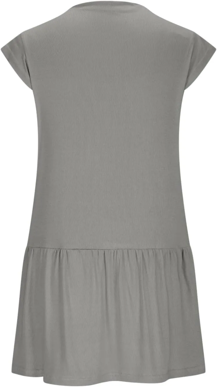 JOAU Women's A-Line Mini Tank Dress Sleeveless Mock Neck Slim Fit Beach Tennis Dresses Summer Cute Flowy Ruffle Short Dress