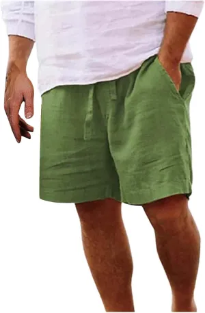 LCMTWX Gym Shorts for Men Men's Sports Shorts Beach Shorts Casual Cotton Linen Shorts Cotton Shorts for Men Shorts Men