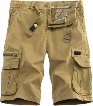 LCMTWX Men's Cargo Shorts Color Cropped Shorts and Cotton Men's Trousers Casual Men's Pants Khaki Cargo Shorts for Men Mens