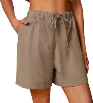 LCMTWX Women's Shorts Womens Pants Solid Pocket Waist Loose Pants Women's Shorts Athletic Shorts for Women Women Womens
