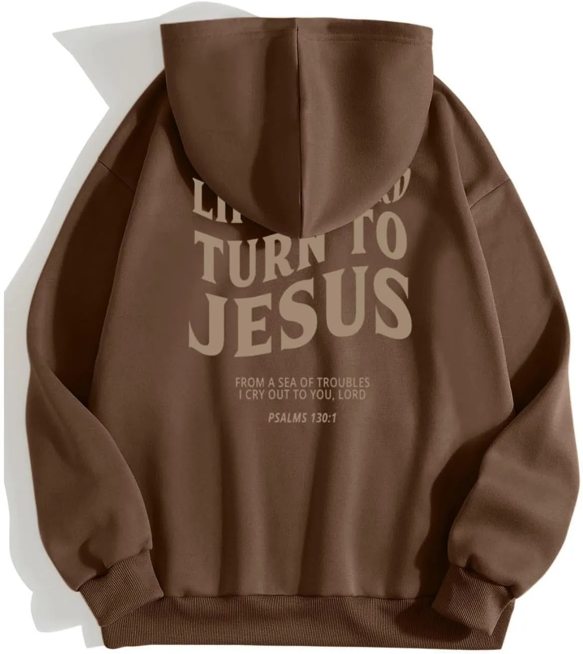 Life Is Hard Trun To Jesus Hoodies For Women Oversized Letter Graphic Y2K Hooded Pullover Tops Bible Verse Hoodie