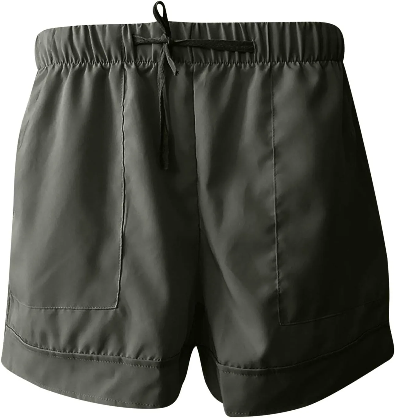 Linen Shorts for Women Plus Size Casual Loose Elastic Drawstring Summer Beach Bermuda Shorts with Pocket