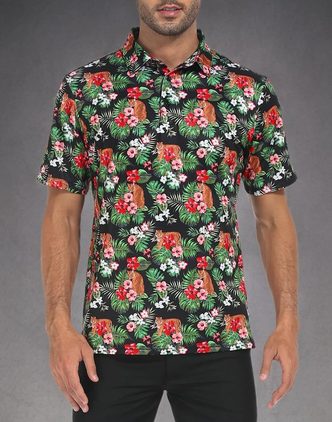 LRD Golf Shirts for Men UPF 50 Moisture Wicking Short Sleeve Polo Shirt