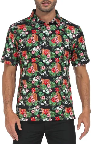 LRD Golf Shirts for Men UPF 50 Moisture Wicking Short Sleeve Polo Shirt