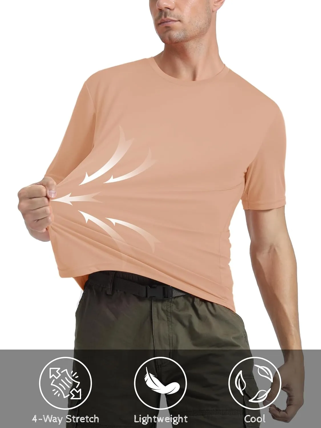MAGCOMSEN Men's Short Sleeve UPF 50  T-Shirt Quick Dry Rash Guard Athletic Running Swim Top Tee Performance Water Shirts