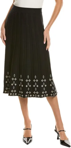 Max Studio Women's Pleated Midi Sweater Skirt