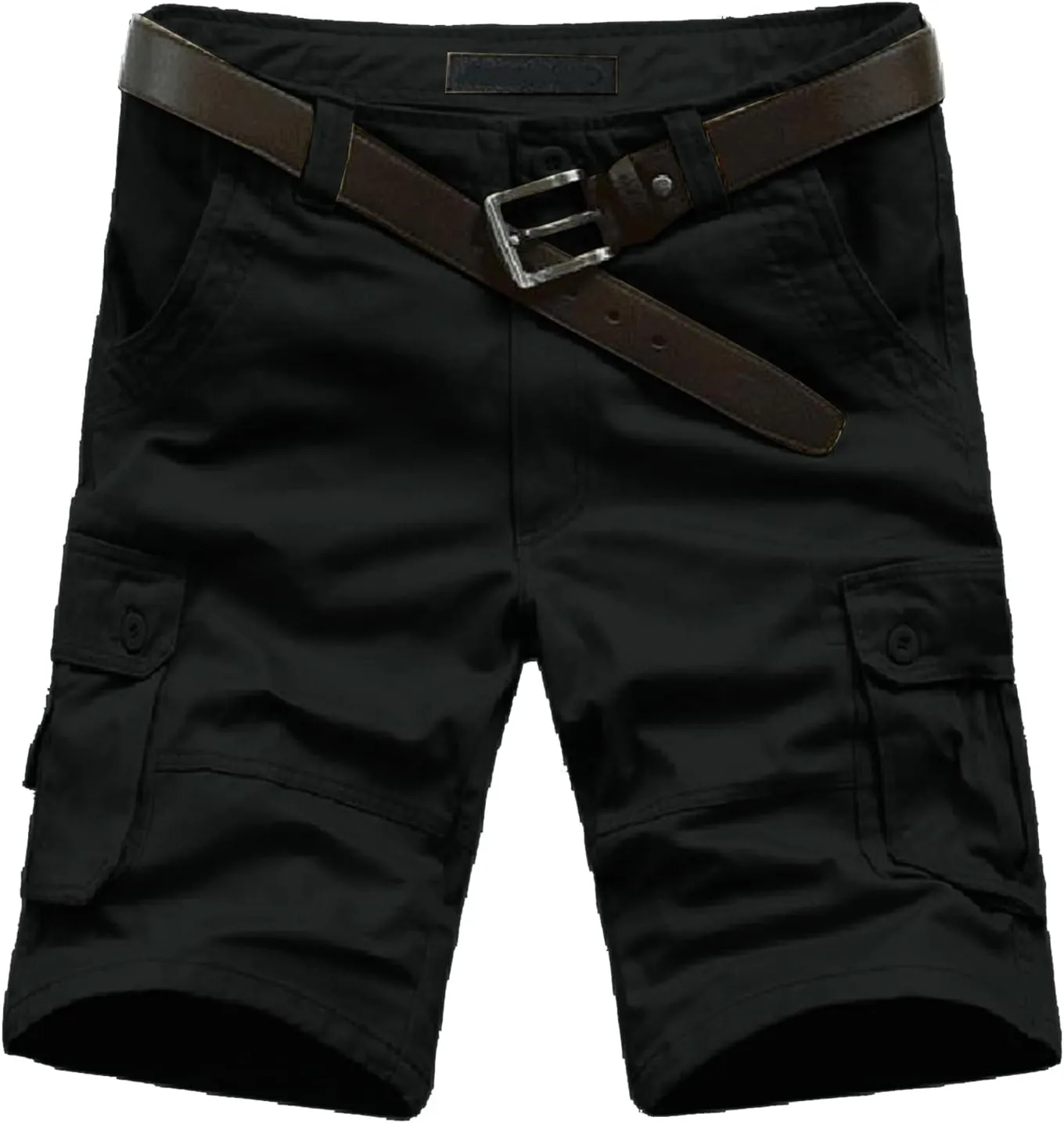 Men Shorts Casual with Multi-Pocket and Fashion Summer Leisure Pants Overalls Men's Pants Black Cargo Shorts Men