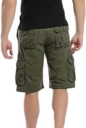 Mens Casual Outdoors Cargo Shorts Summer Shorts Loose Straight Athletic Joggers Overalls Hiking Joggers with Pockets