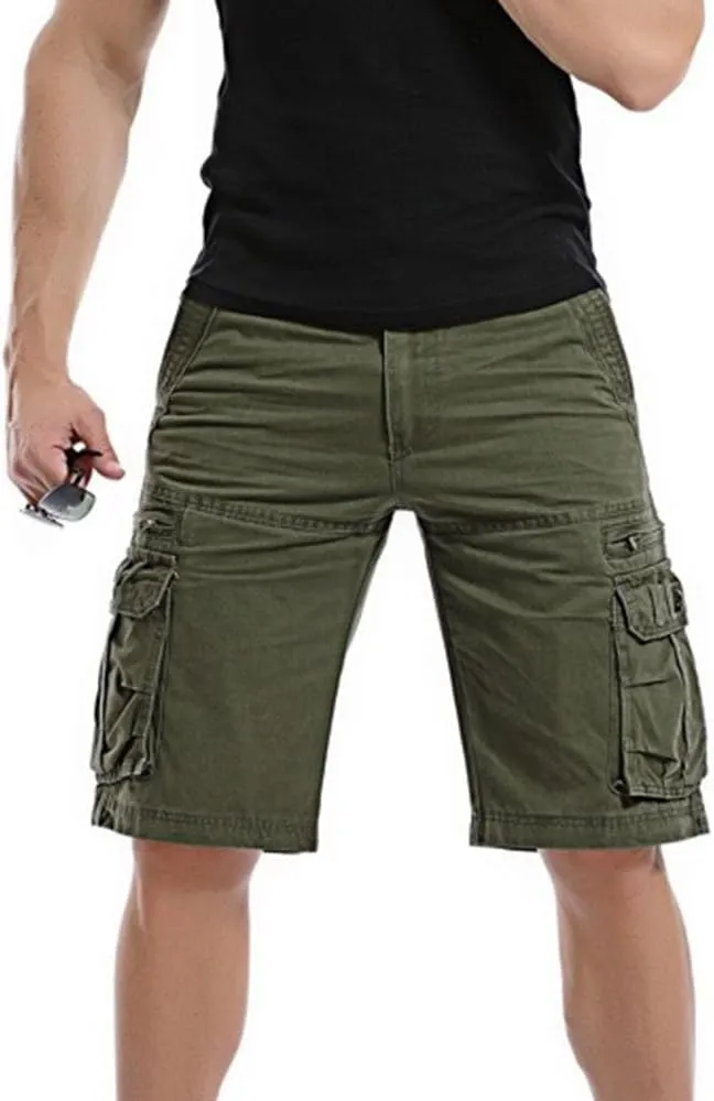 Mens Casual Outdoors Cargo Shorts Summer Shorts Loose Straight Athletic Joggers Overalls Hiking Joggers with Pockets