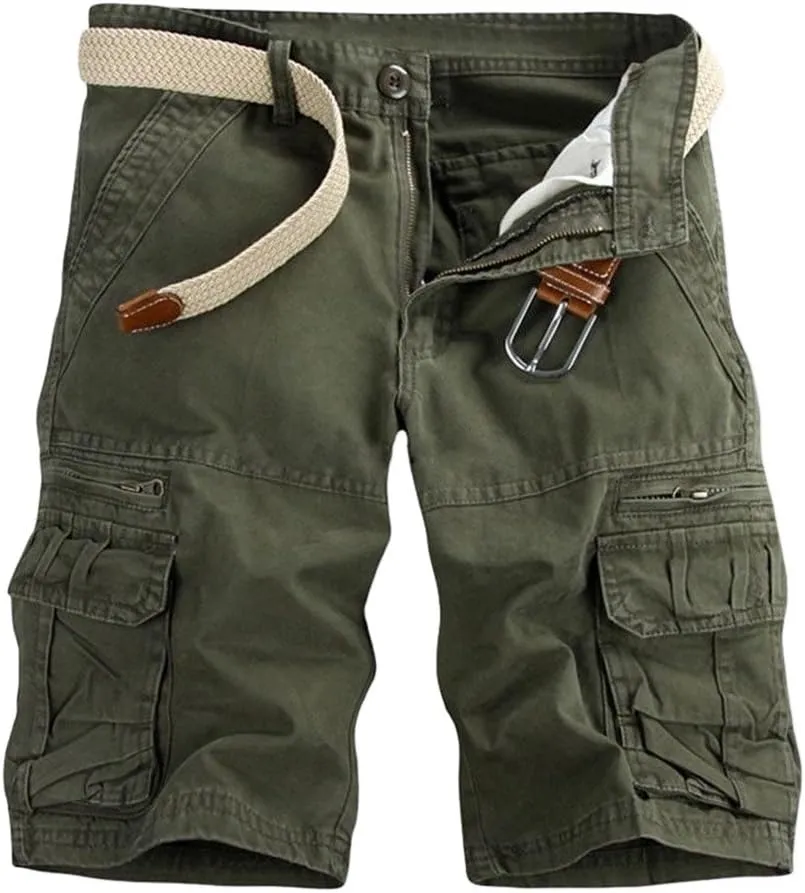 Mens Casual Outdoors Cargo Shorts Summer Shorts Loose Straight Athletic Joggers Overalls Hiking Joggers with Pockets