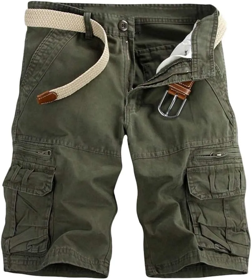 Mens Casual Outdoors Cargo Shorts Summer Shorts Loose Straight Athletic Joggers Overalls Hiking Joggers with Pockets