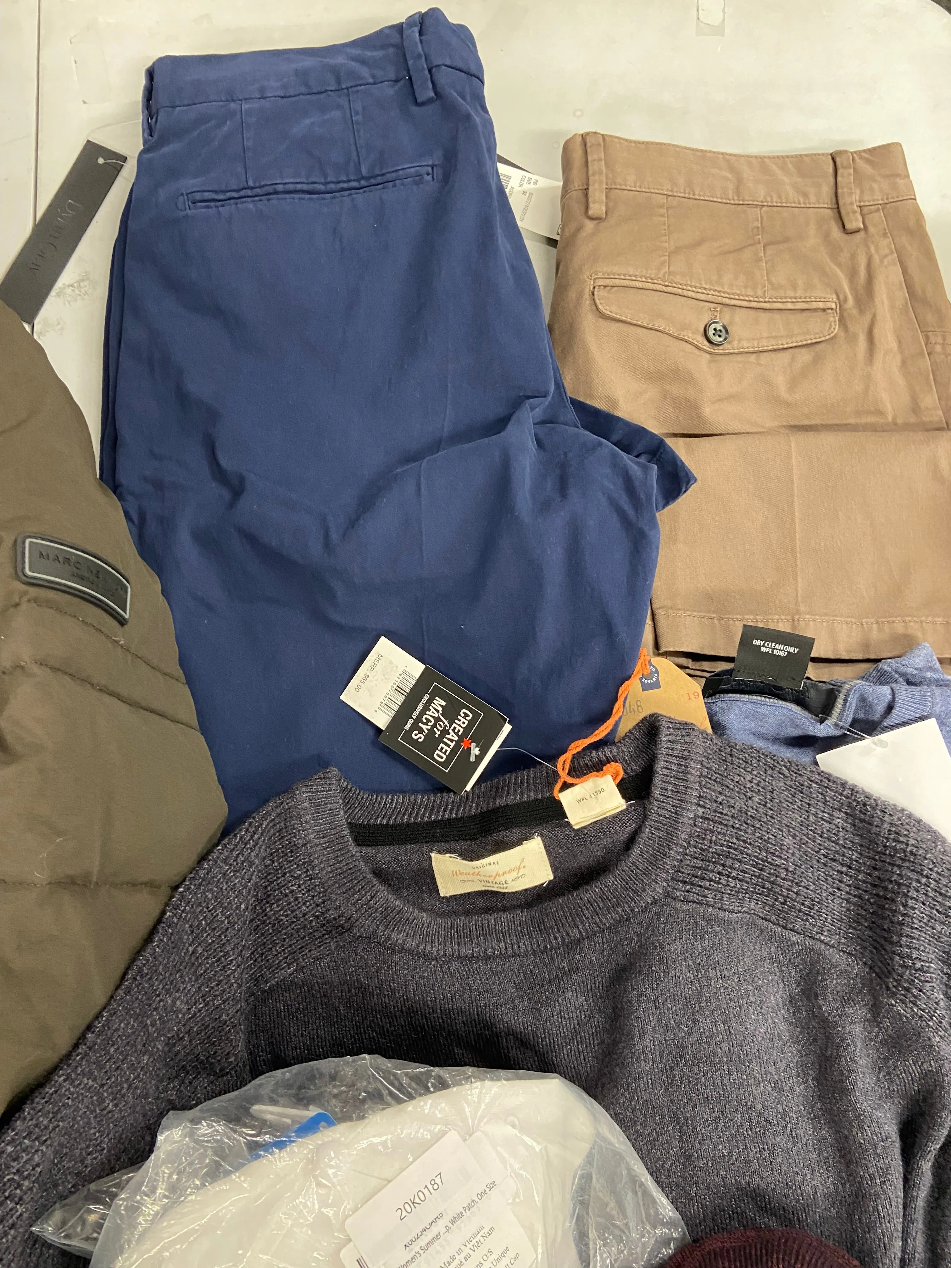 Men's Clothing Assorted Wholesale Lot, MICHAEL KORS, MARC NEW YORK, WEATHERPROOF, COLUMBIA, DYLAN GRAY and more, 8 items, Shelf Pulls, MSRP $1,436