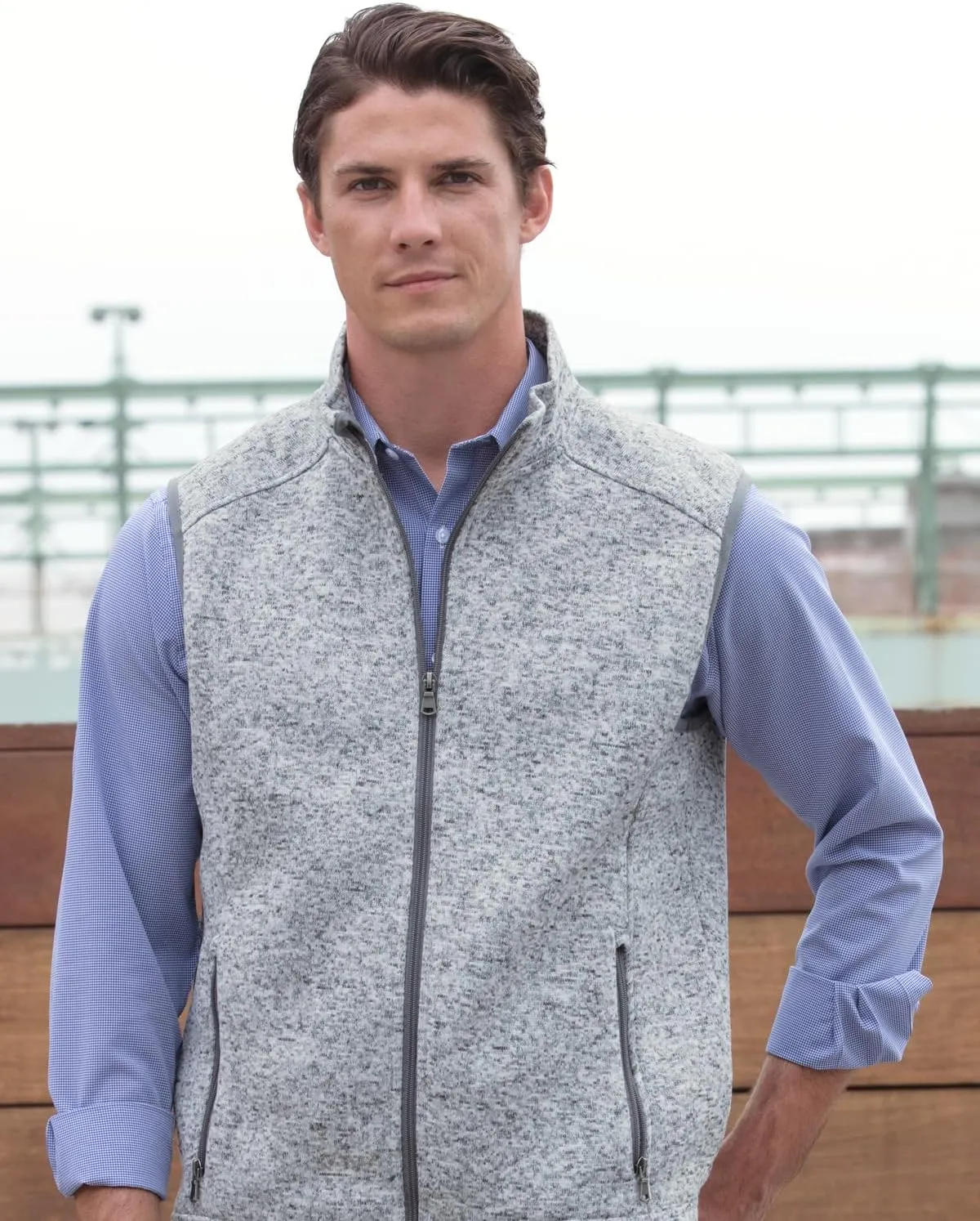 Men's Collegiate Premium Summit Sweater Fleece Vest