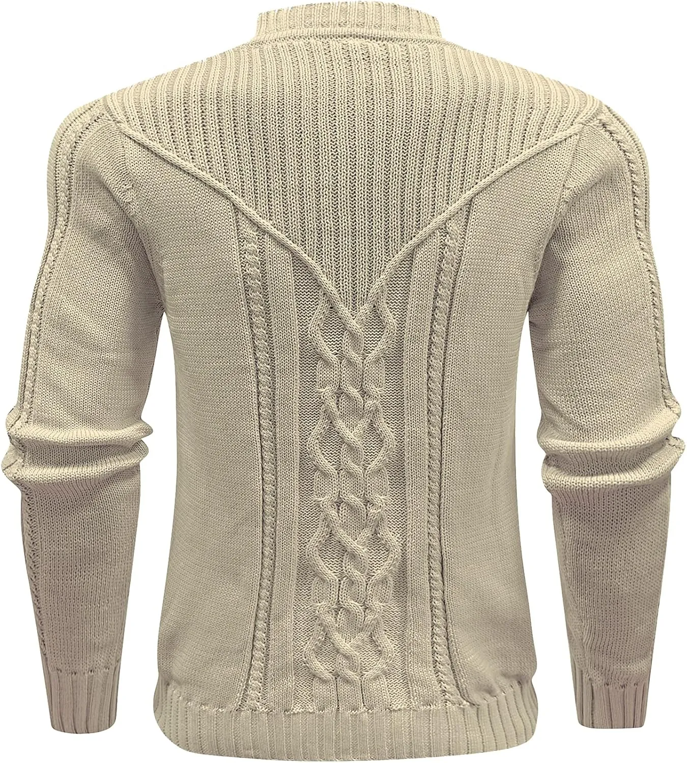 Men's Pullover Long Sleeve Crewneck Knitted Sweater