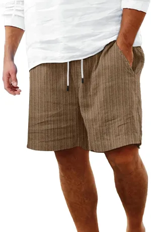 Mens Summer Cotton Linen Shorts Fashion Slim Five Minute Pants Beach Shorts Men'S Cotton Mens Summer Cotton Linen