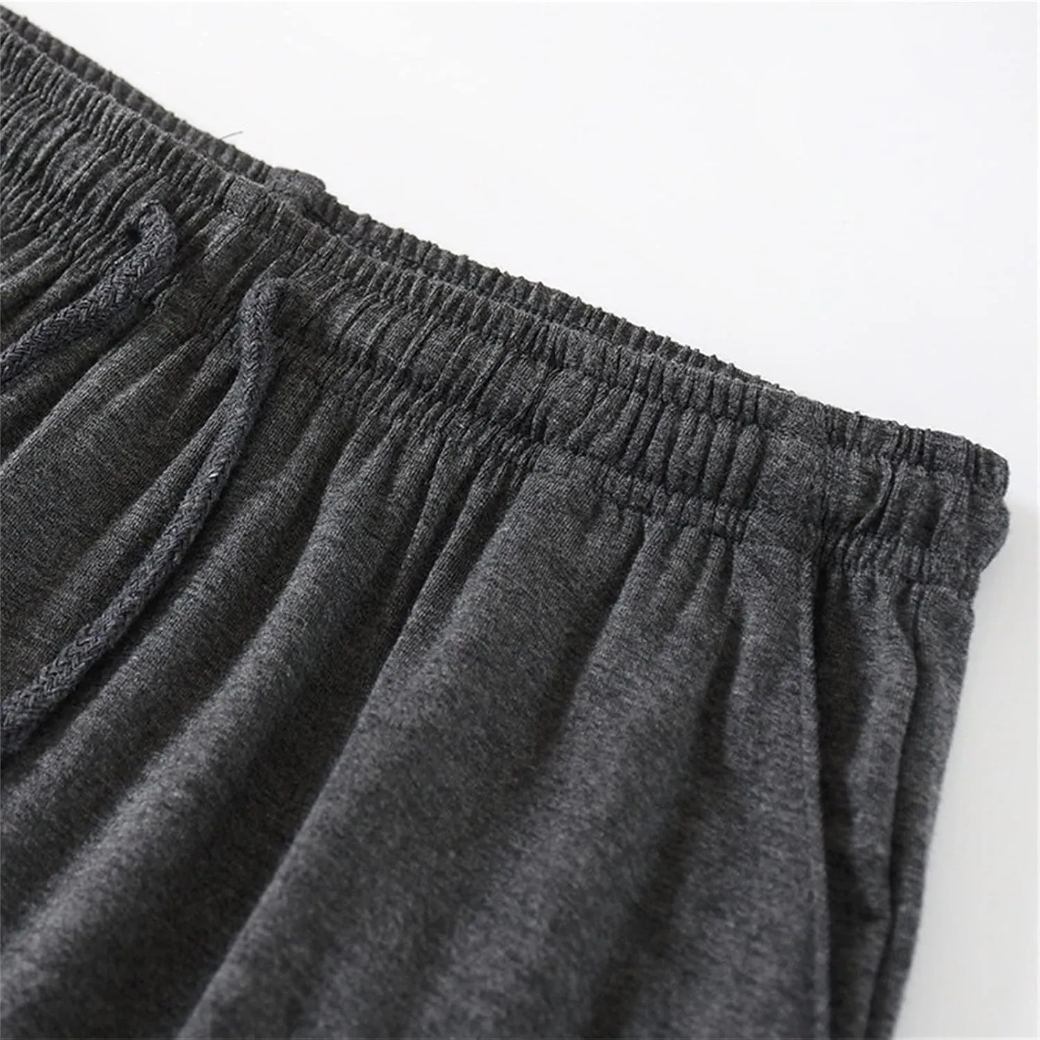 Mens Summer Linen Shorts Elastic Waist Drawstring Classic Cotton Beach Stretch Chino Athletic Shorts with Pockets