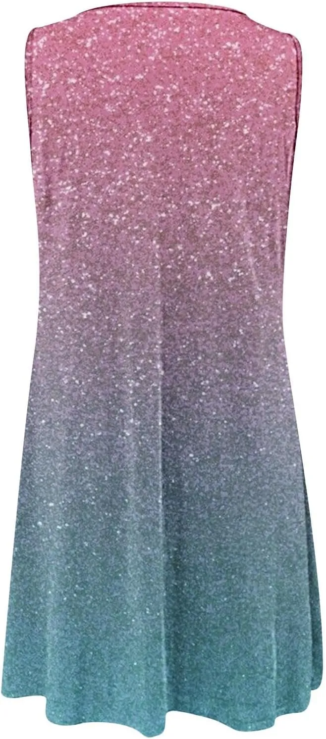Midi Dresses for Women Summer Casual Vintage Floral Print Hollow Out Bohemian Dress Elegant Sleeveless Boho Dresses