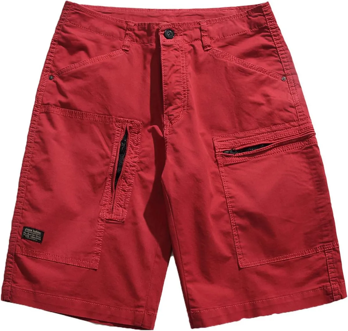 Muscularfit Mens Cotton Shorts with Pockets Summer Regular and Big & Tall Cargo Shorts Slim Fit Outdoor Sport Linen Shorts
