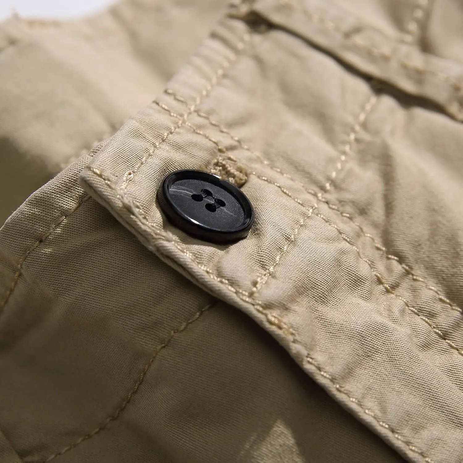 Muscularfit Mens Cotton Shorts with Pockets Summer Regular and Big & Tall Cargo Shorts Slim Fit Outdoor Sport Linen Shorts