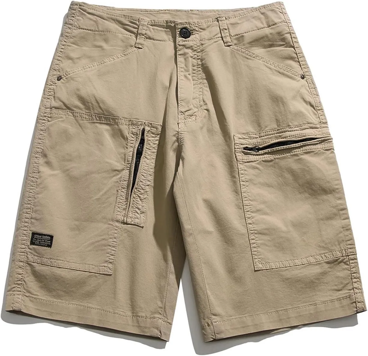 Muscularfit Mens Cotton Shorts with Pockets Summer Regular and Big & Tall Cargo Shorts Slim Fit Outdoor Sport Linen Shorts