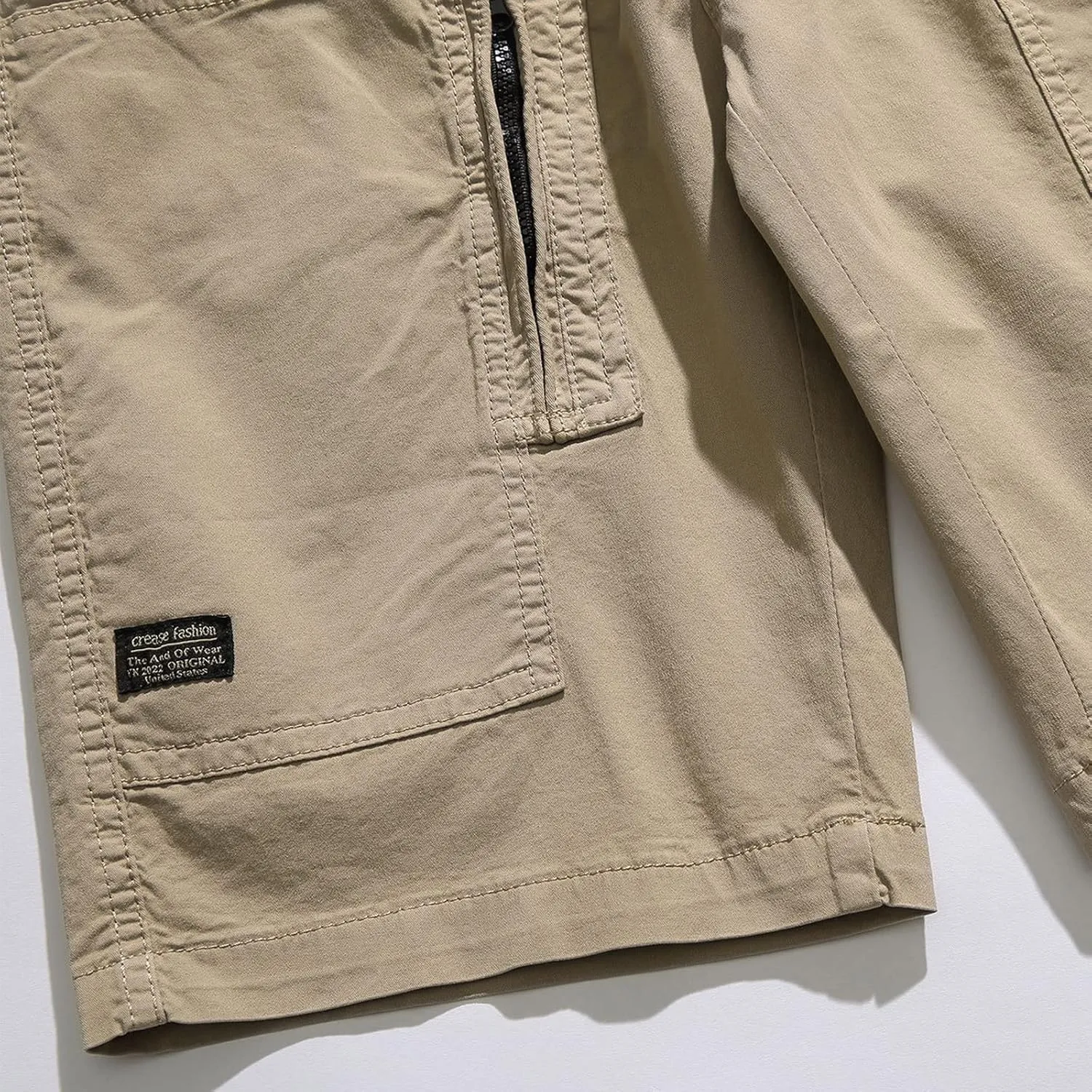 Muscularfit Mens Cotton Shorts with Pockets Summer Regular and Big & Tall Cargo Shorts Slim Fit Outdoor Sport Linen Shorts