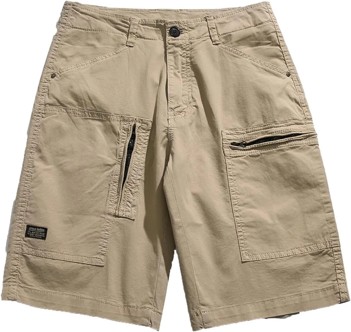 Muscularfit Mens Cotton Shorts with Pockets Summer Regular and Big & Tall Cargo Shorts Slim Fit Outdoor Sport Linen Shorts