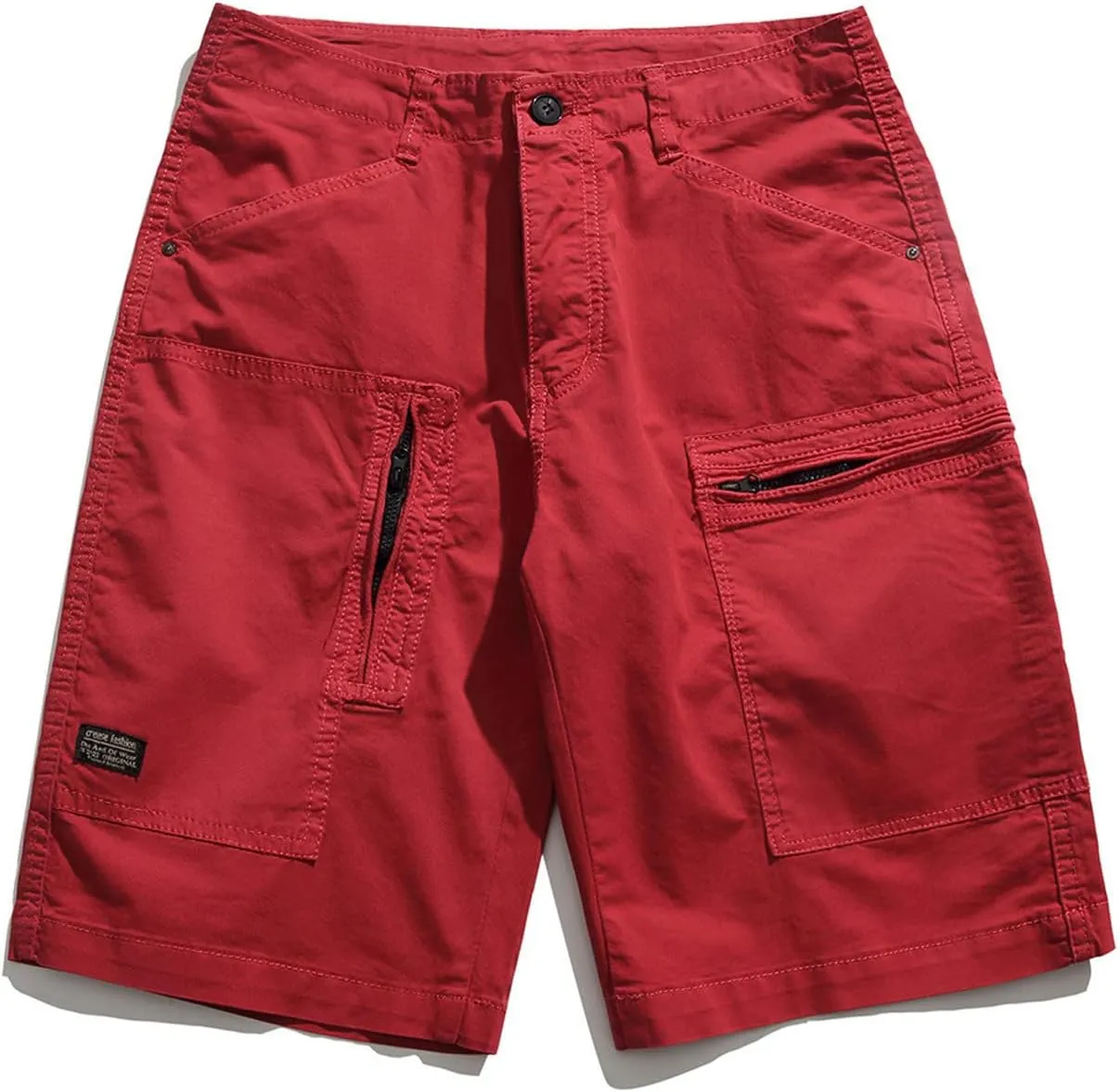Muscularfit Mens Cotton Shorts with Pockets Summer Regular and Big & Tall Cargo Shorts Slim Fit Outdoor Sport Linen Shorts