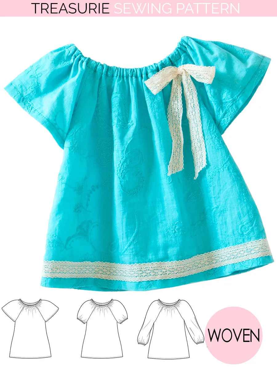 NATALIE - BABY Peasant Top Pattern  (0-24 Months)