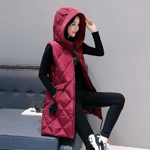 New Autumn Winter Vest Waistcoat Sleeveless Jacket for Women