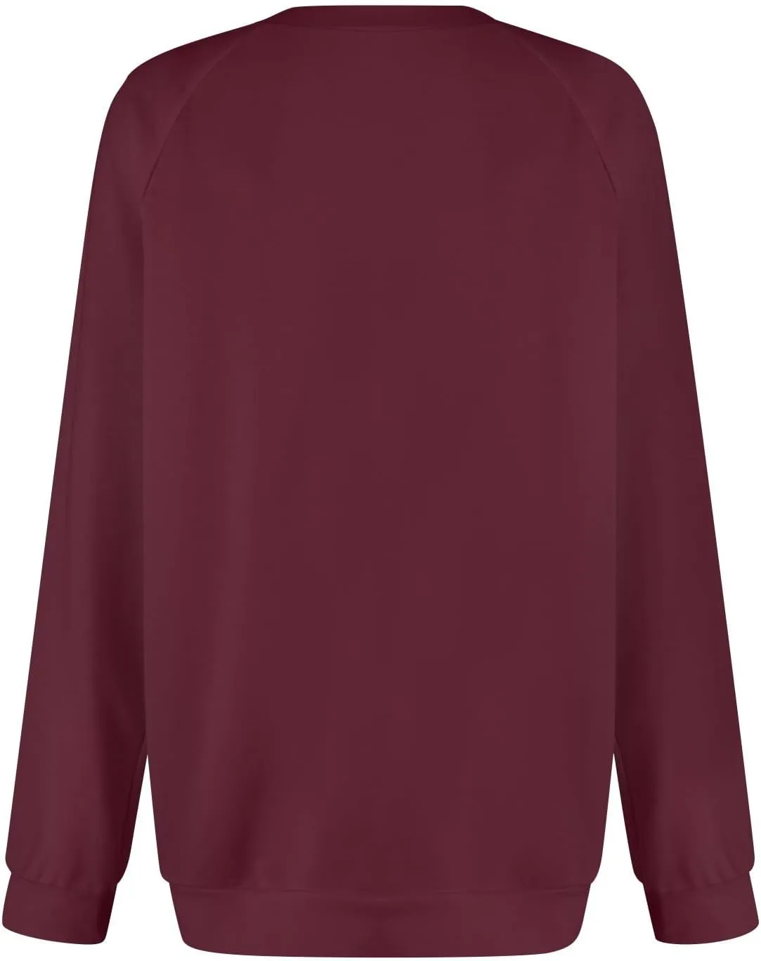 Oversized V Neck Sweatshirt Women Plus Size Plain Pullover Sweatshirts Cute Teen Long Sleeve Sweat Shirts Y2k Tops