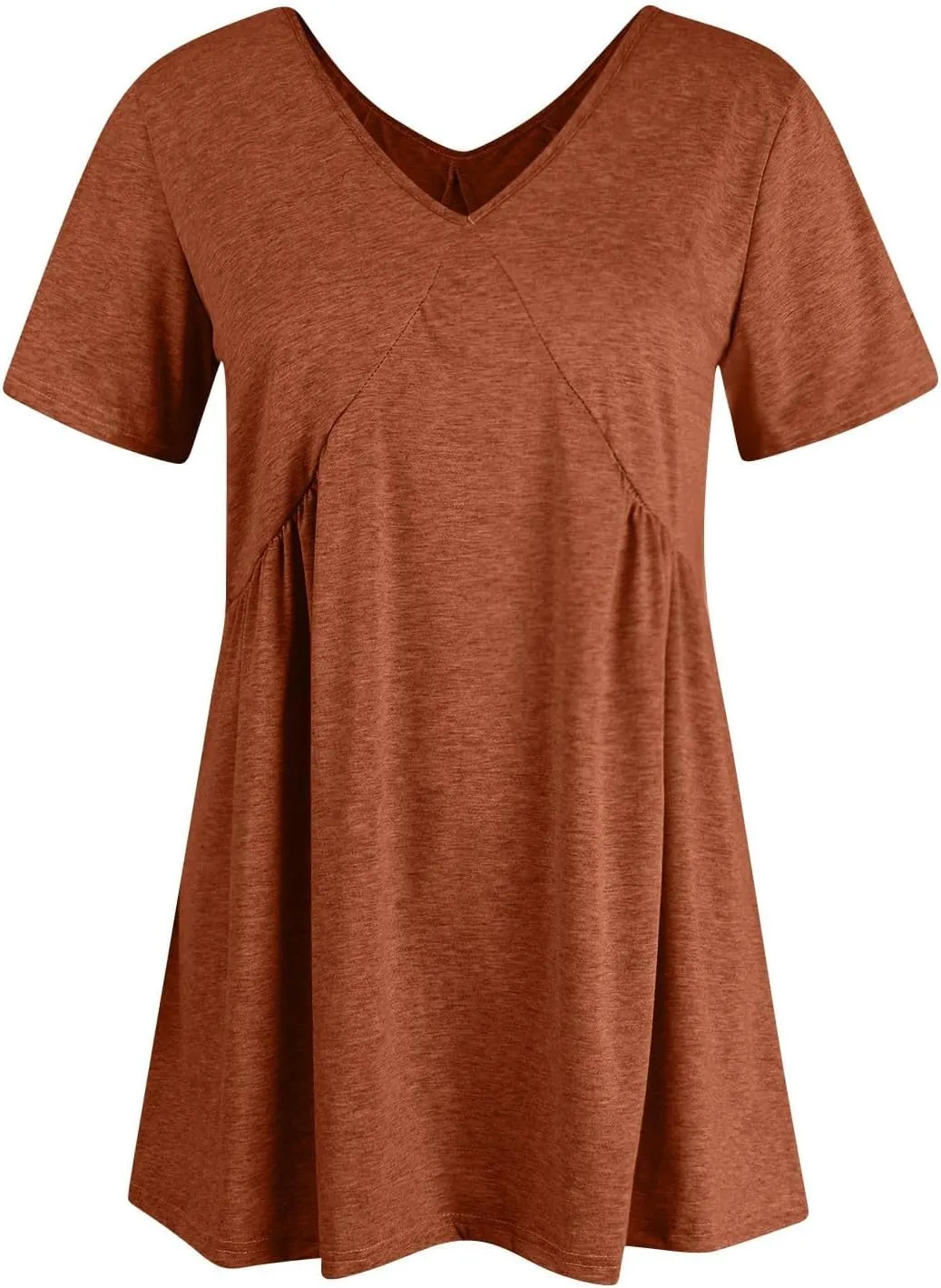 Plus Size Dress for Women Summer Loose V Neck Short Sleeve Mini Dresses Cute Lightweight Ruffle Hem Beach Sundress