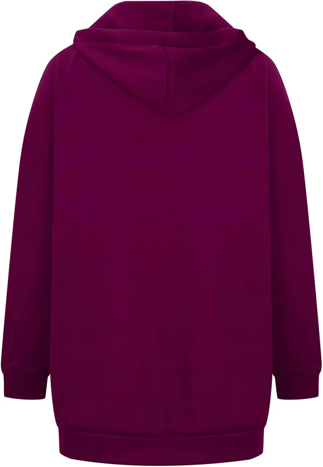 Plus Size Zip Up Hoodies For Women Casual Long Sleeve Hooded Long Sweatshirts Fall Fashion Winter Jackets With Pockets