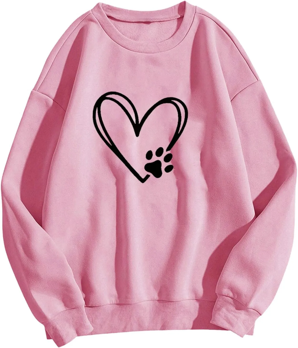 Preppy Graphic Hoodies for Teen Girls 2024 Fall Fashion Oversized Long Sleeve Crewneck Sweatshirts Women Clothes