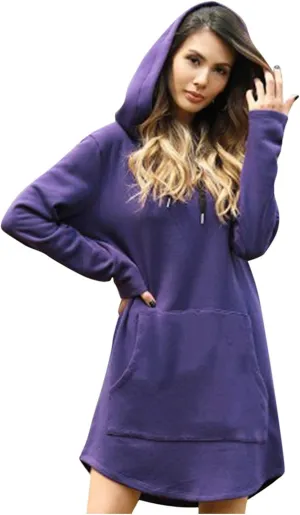 RMXEi Oversize Sweatshirt Women,Women Long Length Loose Casual Solid Drawstring Hoodie Pullover With Big Pocket