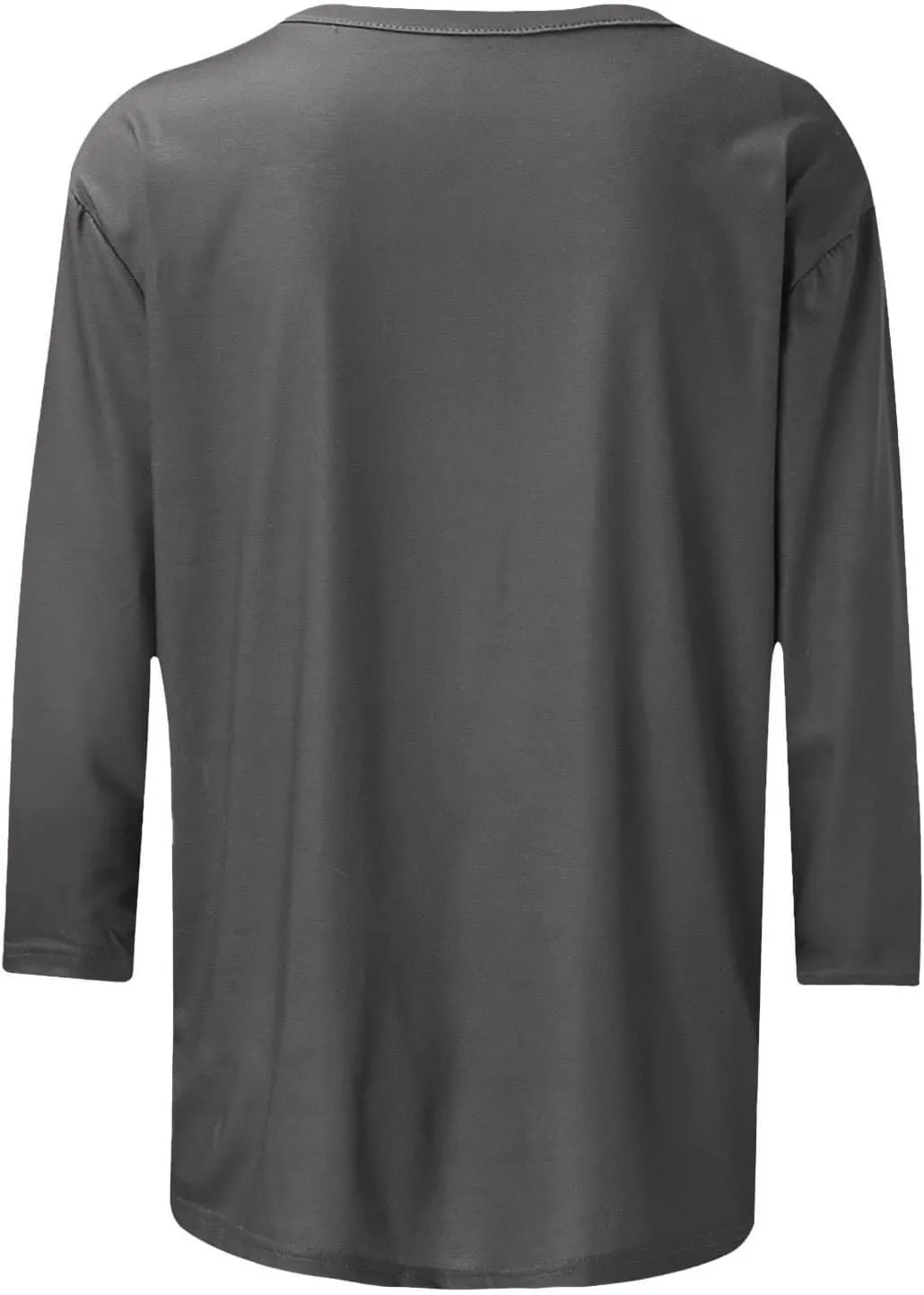 SHAOBGE 3/4 Sleeve Tops for Women's Solid Color Round Neck Slim Seven Point Sleeve T Shirt Top Women's Active