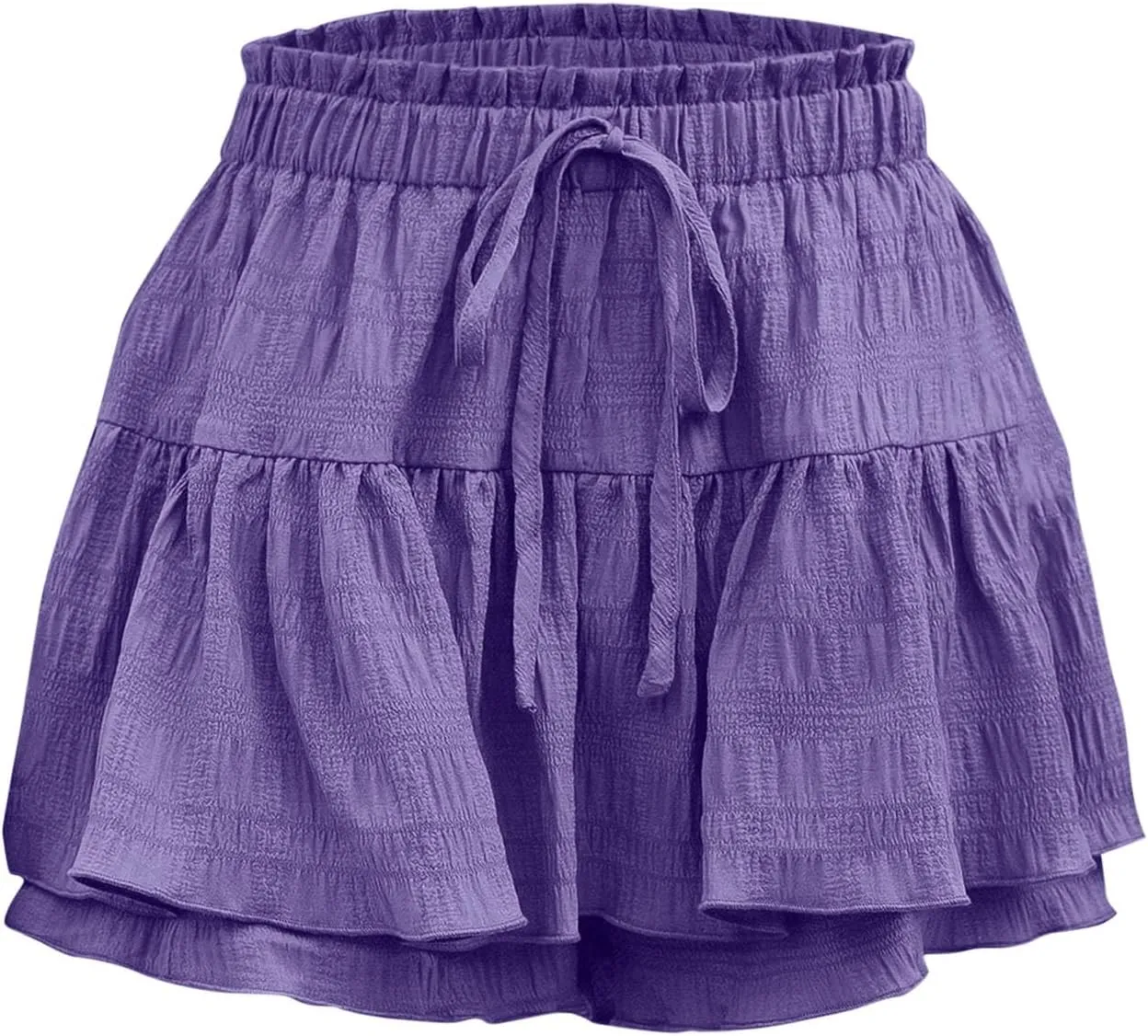 Shorts for Women 2025 High Waisted Ruffle Summer Casual Skorts Flowy Pleated Mini Skirts Swing Beach Vacation Shorts