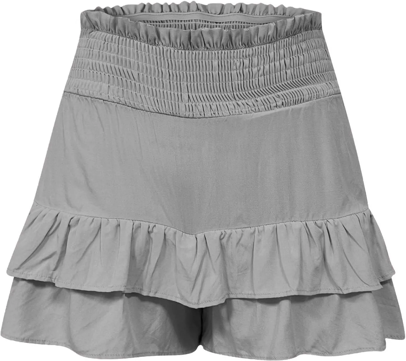 Shorts for Women Ruffled Hem High Waisted Flowy Casual Summer Skirt Shorts Loose Fit Resort Wear Fashion Clothes