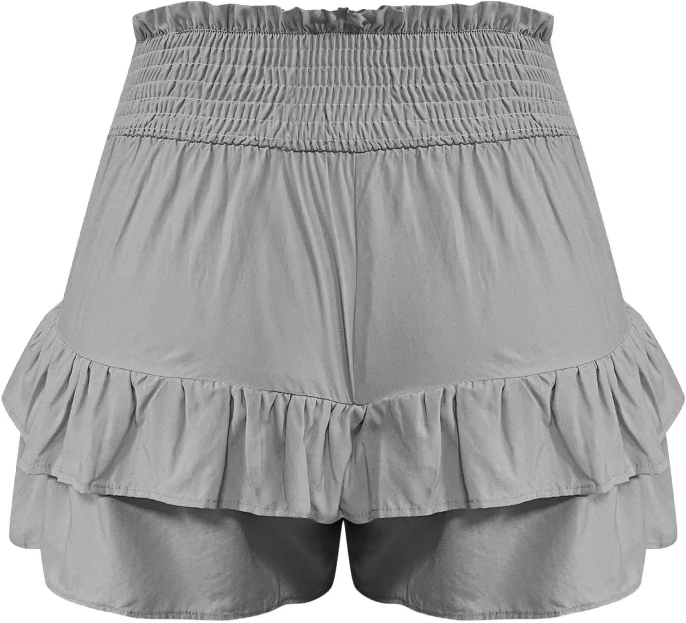 Shorts for Women Ruffled Hem High Waisted Flowy Casual Summer Skirt Shorts Loose Fit Resort Wear Fashion Clothes